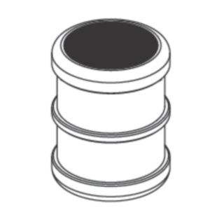 Adaptor Hettich insert for carrier no. 1752 for 1 x 259-290ml tubes diameter 61-62 x 122-137mm