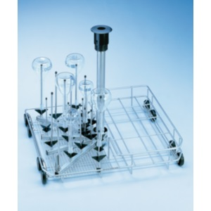 This product has been discontinued by the manufacturer. Please contact us for the closest replacement - Injector unit Miele half width with 19 x jets, 3/3/3 x nozzles 4.0 x 140/160/180mm, 3/3/4 x nozzles 6.0 x 200/220/240mm, and 1 x rinsing nozzle for powder dispenser, half vacant for other inserts, fills full internal height, comes with lower basket attached
