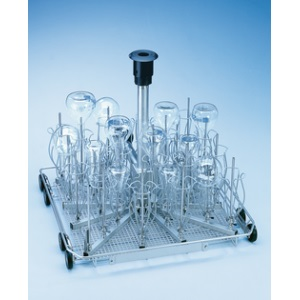 This product has been discontinued by the manufacturer. Please contact us for the closest replacement - Injector unit Miele full width, with 33 x jets, 15 x E351 nozzles, 15 x E353 cradles, 18 x E352 nozzles, 18 x E354 cradles, and 1 x rinsing nozzle for powder dispenser, with connection for hot air drying, fills full internal height, comes with lower basket attached