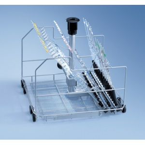 This product has been discontinued by the manufacturer. Please contact us for the closest replacement - Injector unit Miele full width for 38 pipettes in 3 rows, 10 x 100ml pipettes (length up to 550 mm), spacing 20mm, 14 x 25ml pipettes, spacing 26mm, and 14 x 10ml pipettes, spacing 26mm, with connection for hot air drying, fills full internal height, comes with lower basket attached