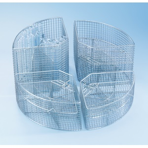This product has been discontinued by the manufacturer. Please contact us for the closest replacement - Insert Miele quarter circle with six sections, for up to 200 test tubes 12mm x 75 mm, includes lid A13, for upper or lower baskets