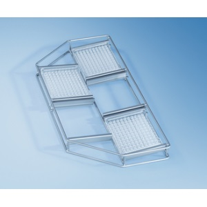 This product has been discontinued by the manufacturer. Please contact us for the closest replacement - Insert Miele half width, for 5 micro-titre plates, 35h x 205w x 440d mm