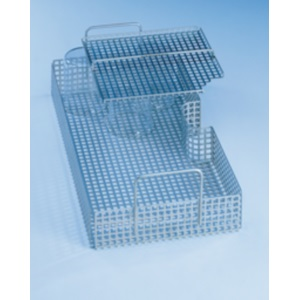 This product has been discontinued by the manufacturer. Please contact us for the closest replacement - Lid Miele quarter width (2 required) for AK12 insert, stainless steel with 7 x 7mm perforations, 20h x 210w x 210d mm,