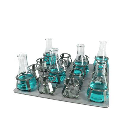 Platform with clamps for 16 x 250-300ml flasks
