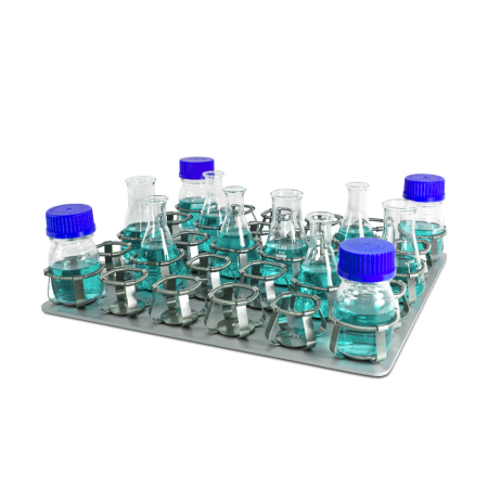 Platform with clamps for 30 x 100-150ml flasks