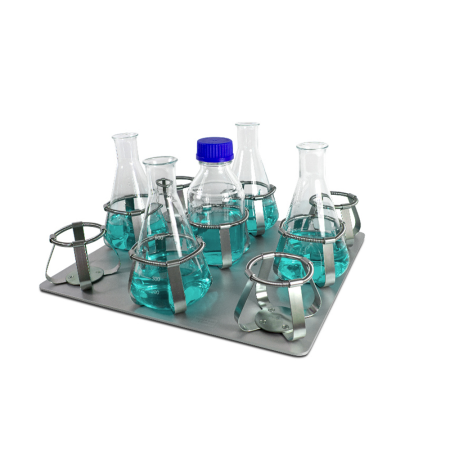 Platform with clamps for 9 x 500ml flasks
