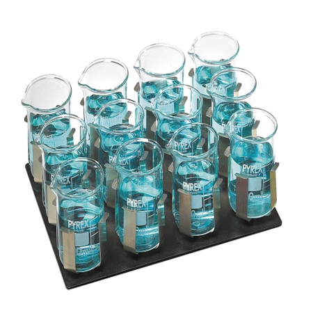 Platform Grant Bio with clamps for 12 x 100/150ml flasks/beakers dimensions 230 x 190mm