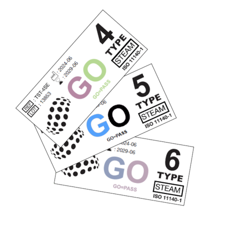 Wolf special offer - Autoclave indicator test strips Excelsior Scientific Good to Go TST-4SE class 4 integrator, width 25mm, length 55mm, requires exposure for 3.5 mins at 134°c or 15 mins at 121°c, transitions from purple to green, box of 250 WHILST STOCKS LAST