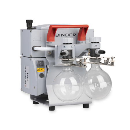Vacuum pump Binder VP1, chemical membrane pump, chemically resistant, 12mbar ultimate vacuum, 56.7l/min flow rate, not ATEX compliant, with integral gas ballast valves, oil free, suitable for rotary evaporators, filtration, filtration distribution, distillation, dessication, vacuum ovens, aspiration and solid phase extraction